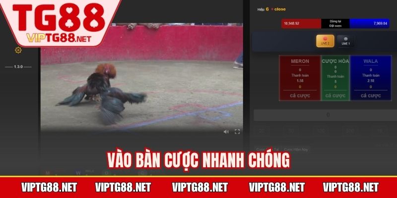 Vào bàn cược nhanh chóng